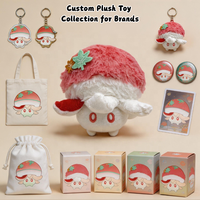 Collection de jouets en peluche OEM, série de jouets en peluche personnalisés pour la promotion de la marque, porte-clés en peluche mignon