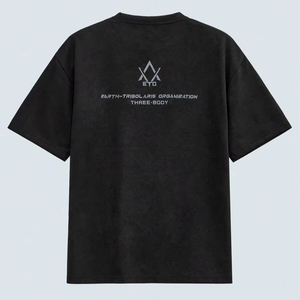 Camiseta de manga corta con estampado de letras retro para hombre, camiseta informal holgada con cuello redondo y hombros caídos, estilo unisex personalizable F10 - Product Image 1