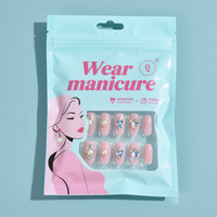 Quantité minimale de commande 2000 pièces impression numérique personnalisée sac à fermeture éclair à trois joints latéraux avec fenêtre transparente pour porter une pochette plate armure