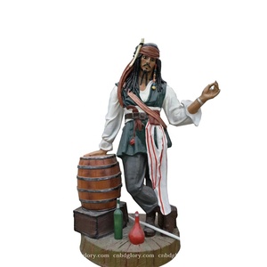 Nuevo Producto <span class=keywords><strong>de</strong></span> fibra <span class=keywords><strong>de</strong></span> vidrio película figura <span class=keywords><strong>de</strong></span> acción el Capitán <span class=keywords><strong>Jack</strong></span> estatua - Product Image 1