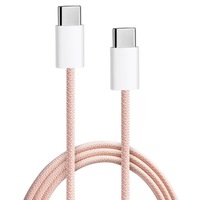Cable de Carga USB Tipo C 35W 20W de Potencia 1M de Longitud para Smart Android Auto Tableta Auricular Power Bank Smartwatch PC con Revestimiento de Nailon C a C