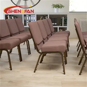 Wholesale High Quality Customized Chaise Church D'Occasion Texas Pulpit Auditorium Metal Church Chairs Price