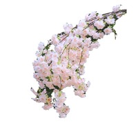 Guirnalda de Flores Artificiales de Cerezo de Alta Calidad, Decoración Colgante para Bodas, Banquetes y Techos