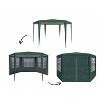 Pavillon de jardin commercial pliable avec moustiquaire manuelle de 3x3 mètres, autoportant et rétractable