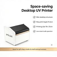 artisJet YOUNG Printer UV LED Flatbed Desktop untuk Personalisasi Peralatan Olahraga Kayu Karet Kulit Raket Tenis Meja Bola Golf