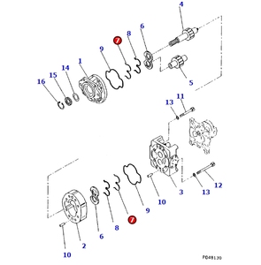 Pièces détachées HD785 WA470-3/WA480-6 Anneau 705-17-04441 - Product Image 1