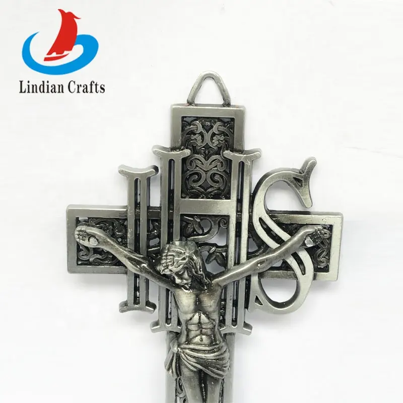 Monogramme de 6 pouces, jésus Christ, jésus Christ, croix murale en métal, cadeaux religieux