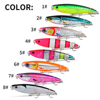 Leurre pour la pêche en mer et en rivière avec crayon coulant 11cm/51g, leurre métallique brillant à longue portée pour la pêche en eau salée