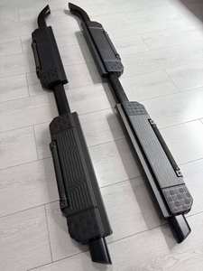 Haute qualité noir mat tout aluminium matériel Wilderness Edition pièces de carrosserie de voiture pédale côté marchepied pour Defender 110 130 - Product Image 3