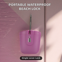 New Arrival Portable Beach Safe Box Anti-Theft Waterproof Combination Padlock with Square Design ABS Material for Travel