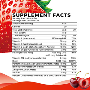 Gummies multivitaminées personnalisées par le fournisseur avec des multivitamines et des minéraux favorisant une récupération saine, stimulant l'énergie, complément alimentaire - Product Image 2