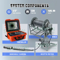 Système de caméra de fond de trou de forage de 300 m avec double caméra pour l'inspection de puits profonds, équipement en acier inoxydable de 73 mm de diamètre