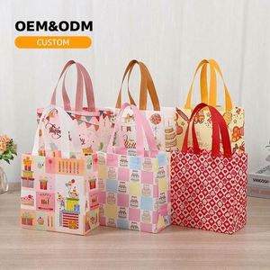 Sac fourre-tout imprimé grande capacité, écologique, pour cadeaux, emballage, sac non tissé, personnalisé, vente en gros - Product Image 6