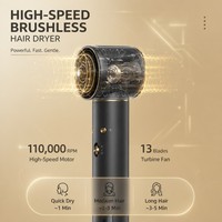 Sèche-cheveux brosse Torlin 5-en-1 à air chaud, moteur BLDC 110000 tr/min, 1300W, débit d'air 20 m/s, 3 températures et 3 vitesses, fonction air froid, prises EU US UK