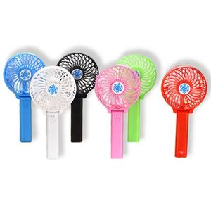Ventilateur portable à main LED rechargeable par USB, mini ventilateur de bureau portable pour étudiants, dortoir, dessin animé pliable - Product Image 1