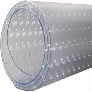 Tapis de sol moderne lavable pour bureau et maison, en PVC rigide transparent, fin, résistant aux taches et antidérapant, déroulé - Product Image 1