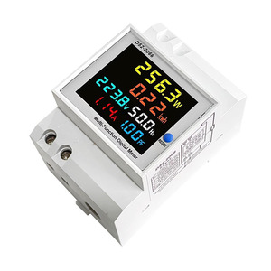 Hord 6 in1 Din Rail Monitor AC 110V 220V 100A frequenza di energia elettrica misuratore di corrente di tensione fattore di potenza attivo KWH Meter - Product Image 6