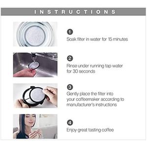 Lot de 12 disques filtrants à eau au <span class=keywords><strong>charbon</strong></span> de remplacement <span class=keywords><strong>pour</strong></span> les machines à café Mr. Coffee - Product Image 5