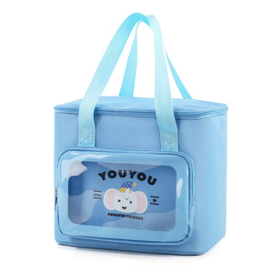 Children's Insulated Lunch Bag Square Anime Style Tote For School Kids With Clear <b>Window</b> And Handle - Product Image 4