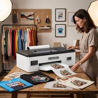 Imprimante DTF numérique A3 EraSmart, machine de transfert direct sur film, tête d'impression 1390, encre blanche pour vêtements, entrepôt américain
