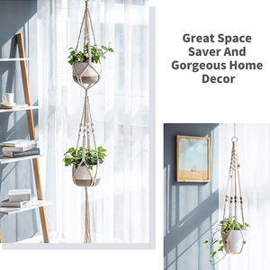 Dropshiping 5 Packs Plant Hangers With <b>Hooks</b> Handmade Cotton Rope Hanging Planter Basket for Indoor Outdoor - Product Image 4
