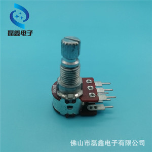 Potentiomètre rotatif double 12 types B1K B1M, résistance M8x0.75, actionneur moleté, 2 gangs - Product Image 4