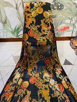 Kain Beludru Cetak Dirac dan Garbasar Prancis 2024, Sutra Lembut Halus Multi Warna, Sutra Jacquard Mewah Somalia