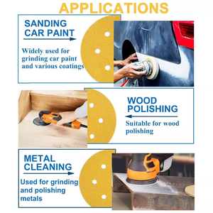 25pcs-set 30sets-carton 150mm 40/60 discos de lijado de grano 7 agujeros SATC papel de <span class=keywords><strong>lija</strong></span> Orbital almohadillas de gancho y bucle mejor <span class=keywords><strong>precio</strong></span> - Product Image 5