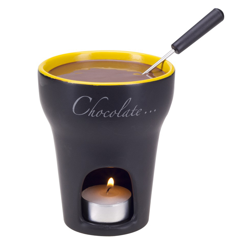 Коричневая керамическая подсвечник под заказ, мини-кастрюля для фондю, набор кастрюль для горячего шоколада