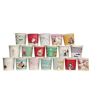 China supplier eco friendly kraft paper takeaway packaged salad porridge bowl fast food box soup bucket soup paper cup