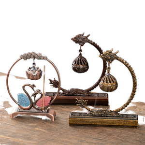 Brûleur d'encens en bois de santal aromatique au prix d'usine, rétro, creux, suspendu, pour la bénédiction, porte-graines de nasturtium, décoration de la maison et du bureau - Product Image 1