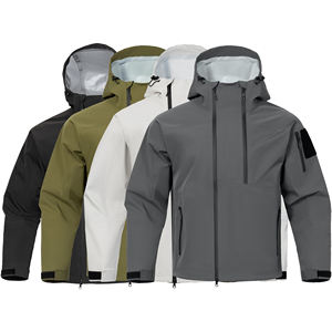 Veste <span class=keywords><strong>softshell</strong></span> unisexe à logo personnalisé, veste en duvet d'extérieur imperméable à capuche avec fermeture éclair en polaire, vêtements de travail d'extérieur à motif animal - Product Image 1
