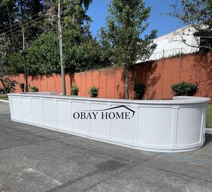 เฟอร์นิเจอร์เช่าสำหรับงานแต่งงานสุดหรูทันสมัย บาร์ไม้ทรงกลมขนาดใหญ่สีขาว - Product Image 4