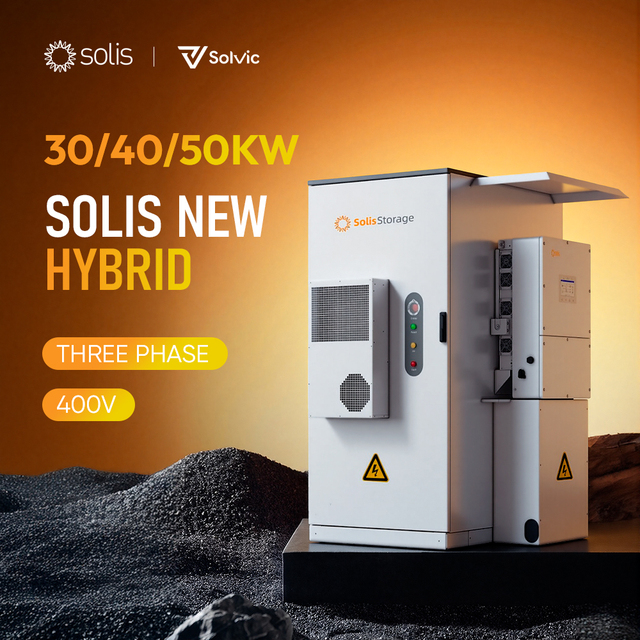 Generator Compatible Solis 30kW Hybrid Inverter S6-EH3P30K-H 380V Single/Three Phase IP66 High Efficiency Factory Backup DC/DC