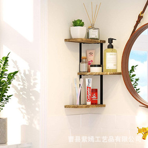 Corner Shelf <b>Wall</b> <b>Mounted</b> 3 Tier Rectangle Multipurpose Storage Rack For Bathroom Entryway Toiletries <b>Display</b> <b>Cabinet</b> Durable - Product Image 2