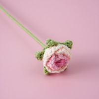 Bouquet de fleurs crocheté à la main Bouquet de roses à bulles Accessoires Mini fleur artificielle dégradée Décoration de la maison