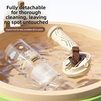Bouteille d'eau en plastique moderne grande capacité, étanche, portable, avec poignée à motif de dessin animé et double bec verseur, idéale pour l'extérieur