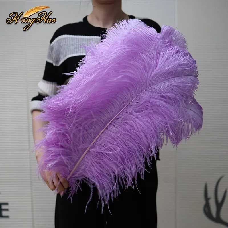 High Quality Large Light Purple Ostrich Feathers 60-65cm Dyed Pattern Wholesale Carnival Festival Party Wedding Decorations
