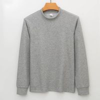 Pulls en coton mélangé de haute qualité en gros, hauts tricotés unis pour hommes, personnalisation du logo disponible.