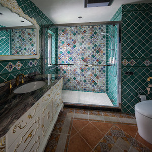 Nhà Máy Cung Cấp Gạch Talavera Mexico 10*10Cm Gạch Ốp Tường Họa Tiết Nhà Tắm Và Nhà Bếp Gạch Biệt Thự Sang Trọng - Product Image 4