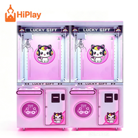 Distributeur automatique commercial rose Kawaii à griffes, jeu d'arcade à monnayeur pour peluches mignonnes et bonbons surprise pour centre commercial