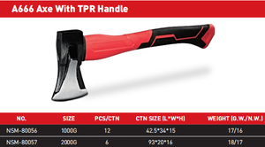 Lame de frappe polie A666 Type 2lb à 4lb Poignée en caoutchouc Poignée en fibre Axes de fendage forgés solides - Product Image 2