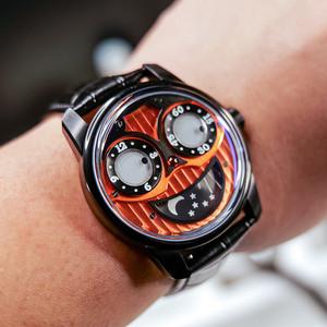 Reloj de Pulsera Mecánico <span class=keywords><strong>OBLVLO</strong></span> para Hombre con Esfera Grande Estilo Joker, Diseño Creativo, Correa de Cuero, Automático, Deportivo e Impermeable JM-JK - Product Image 1