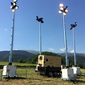 Bán Hot xách tay Trailer loại ngoài trời 10KVA 8KW DIESEL Máy phát điện đặt mast tháp ánh sáng - Product Image 2