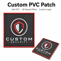 Patch en caoutchouc PVC 3D carré personnalisé avec logo en relief, badge de sécurité souple et imperméable pour uniformes, vêtements de travail et sacs