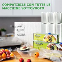 Distributeur de rouleaux de sacs sous vide avec coupe-glissière-réutilisable et grand distributeur de sacs sous vide en bambou convient à la plupart des sacs économiseur d'aliments de 50 pieds