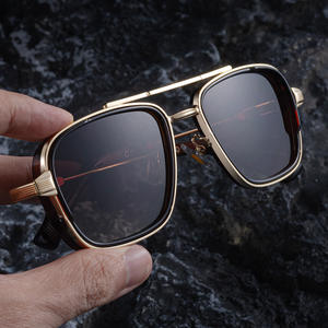 Nouvelles lunettes de soleil carrées pour hommes, monture en métal et plastique, protection UV400, pour la conduite en extérieur, verres de classe 2 - Product Image 2