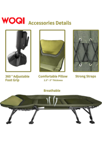 Woqi dành cho người lớn cắm trại giường, xách tay Gấp Cắm Trại giường, có thể điều chỉnh chiều cao - Product Image 4