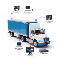 Système de caméra de recul mobile MDVR 4 canaux, enregistreur vidéo numérique AI 4 canaux pour camion, bus, 1080P, 4G, GPS, Wifi
