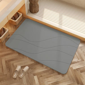 Luxe Solide Op Maat Gemaakt Ontwerp Snijwerk Sneldrogend Antislip Milieuvriendelijk Natuurlijk Diatomiet Stenen Badmat Voor Keukenbadkamer - Product Image 4